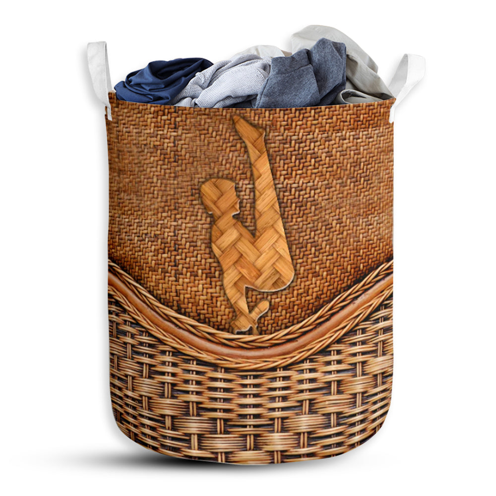 Gymnastics Boy Rattan Teaxture - Laundry Basket - Owls Matrix LTD