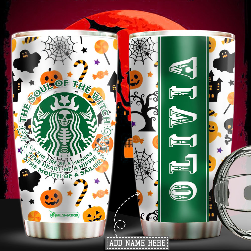 Halloween The Soul Of The Witch Personalized 20 Oz Tumbler For Coffee Travel And Daily Use