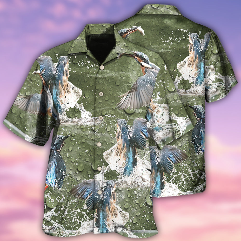 Kingfisher Colorful Art Style – Hawaiian Shirt