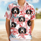 Custom Photo Family Pet Face Tropical Background – Personalized Hawaiian Shirt
