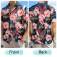 Custom Photo Family Pet Face Tropical Background – Personalized Hawaiian Shirt
