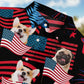 Custom Photo Funny Family Pet Face Stars & Stripes Gift for Men, Dog & Cat Lovers – Personalized Hawaiian Shirt