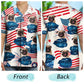 Custom Photo Funny Family Pet Face Stars & Stripes Gift for Men, Dog & Cat Lovers – Personalized Hawaiian Shirt