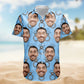 Custom Funny Face Bachelor Party Wedding Gift – Custom Photo Hawaiian Shirt