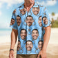 Custom Funny Face Bachelor Party Wedding Gift – Custom Photo Hawaiian Shirt