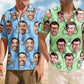 Custom Funny Face Bachelor Party Wedding Gift – Custom Photo Hawaiian Shirt