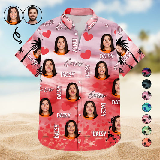 Custom Photo Funny Love Gift for Husband & Boyfriend – Personalized Hawaiian Shirt