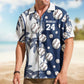 Baseball Lovers Custom Name & Number – Personalized Hawaiian Shirt