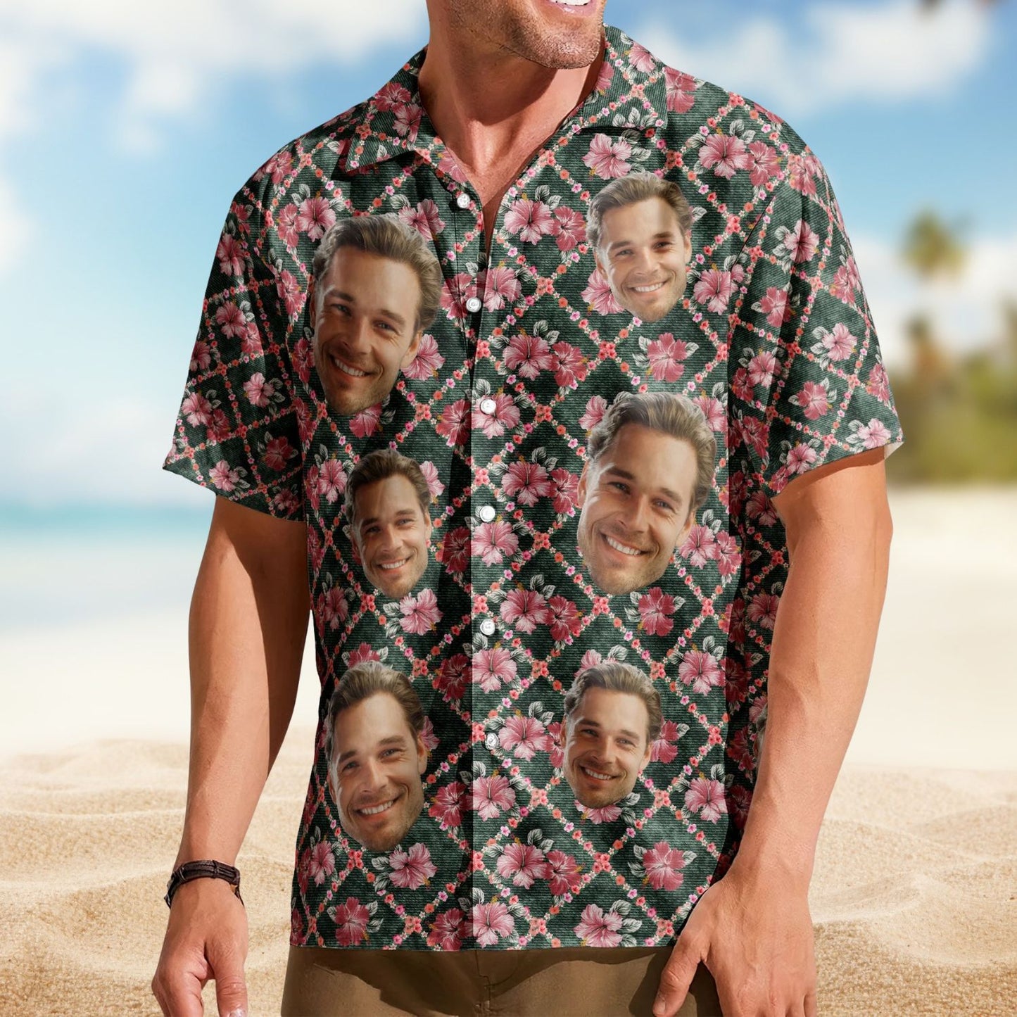 Custom Face Funny Photo for Family, Friends & Pet Lovers – Custom Photo Hawaiian Shirt