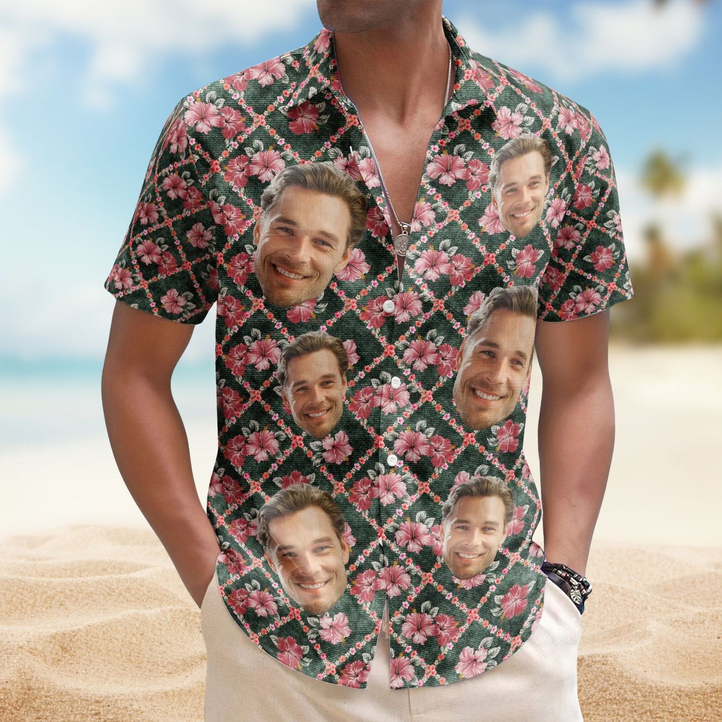 Custom Face Funny Photo for Family, Friends & Pet Lovers – Custom Photo Hawaiian Shirt