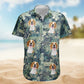 Custom Pet Funny Photo with Hibiscus & Palm Tree Pattern – Custom Photo Hawaiian Shirts