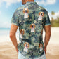 Custom Pet Funny Photo with Hibiscus & Palm Tree Pattern – Custom Photo Hawaiian Shirts