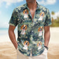 Custom Pet Funny Photo with Hibiscus & Palm Tree Pattern – Custom Photo Hawaiian Shirts