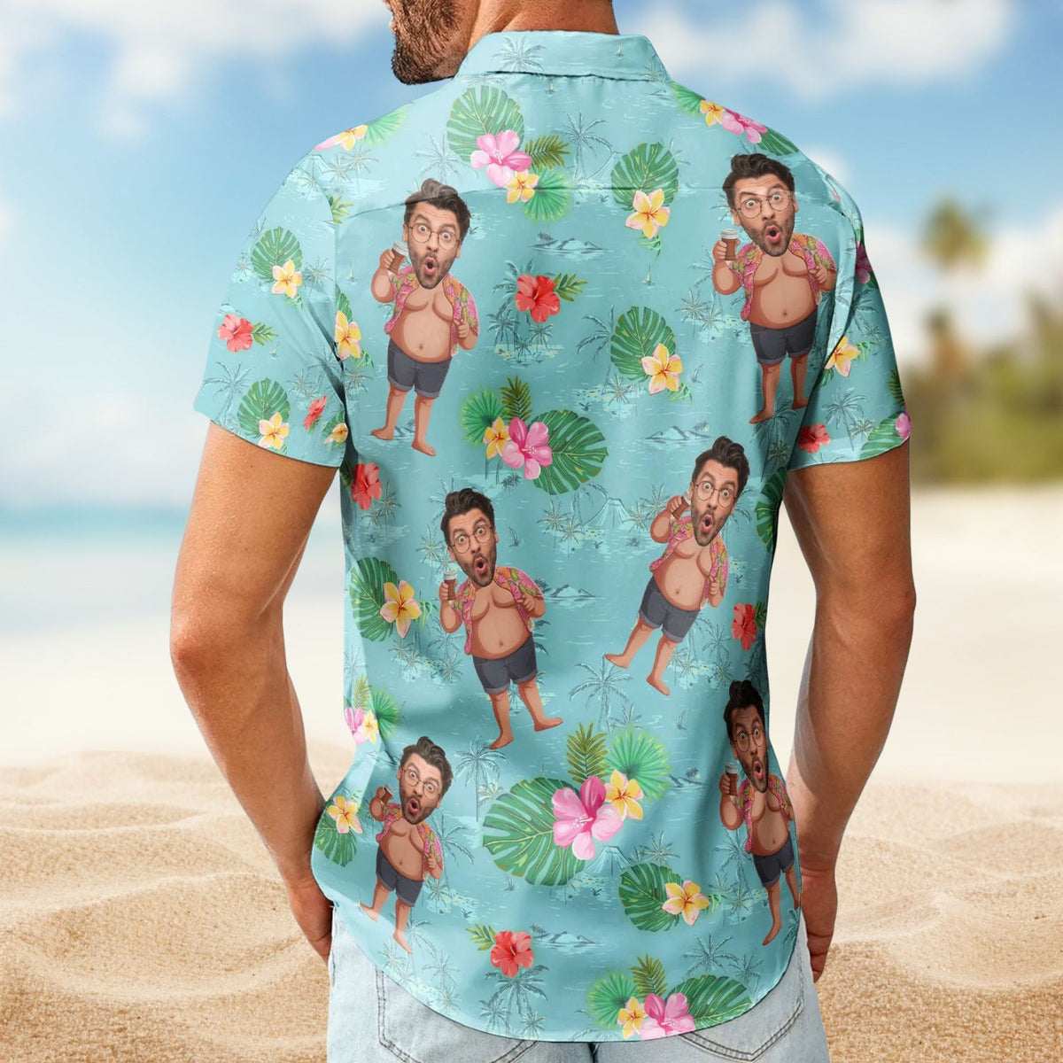 Custom Funny Face – Personalized Photo Hawaiian Shirt
