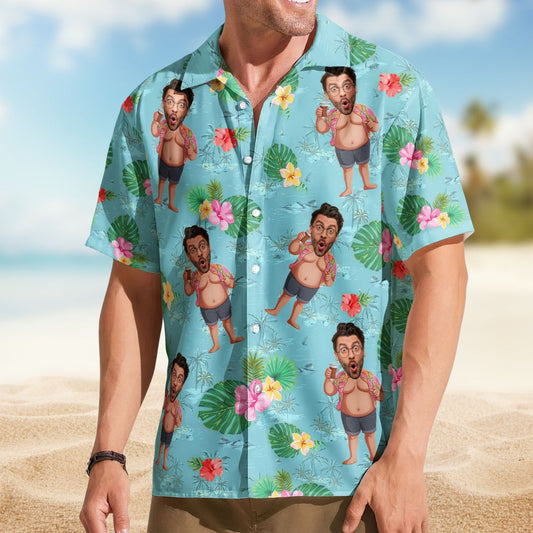 Custom Funny Face – Personalized Photo Hawaiian Shirt