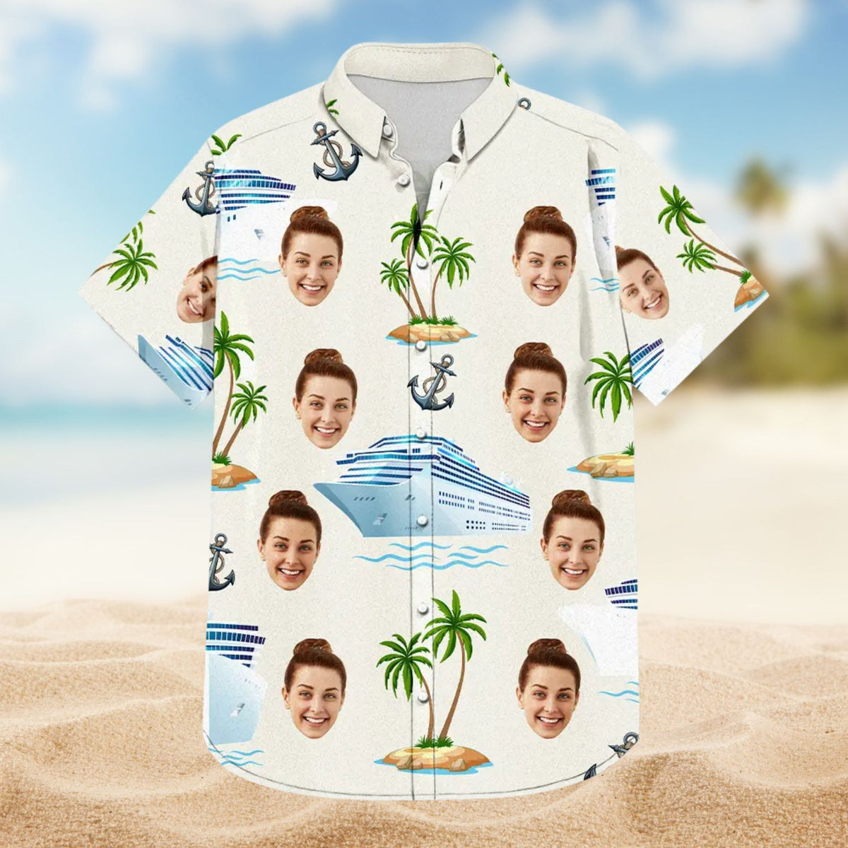 Custom Photo Cruising Pattern – Personalized Hawaiian Shirt