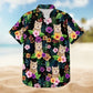 Custom Photo Dark Tropical Flowers – Personalized Hawaiian Shirt