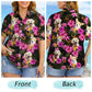 Custom Photo Dark Tropical Flowers – Personalized Hawaiian Shirt