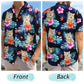 Custom Photo Dark Tropical Flowers – Personalized Hawaiian Shirt