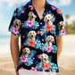 Custom Photo Dark Tropical Flowers – Personalized Hawaiian Shirt