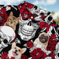 Custom Photo Skull Family Pet Face Tropical Leaf Gift for Men, Dog & Cat Lovers – Personalized Hawaiian Shirt