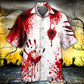 Dark Halloween Blood Warning Horror Art - Hawaiian Shirt