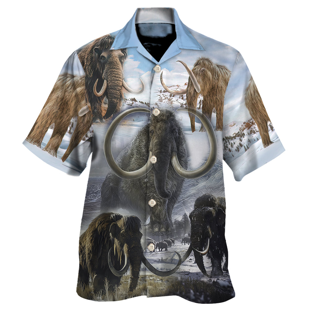 Mammoths Roamed Far And Wide Elephant Heritage Style – Hawaiian Shirt