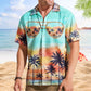 Tropical Beach Print Family Trip Vacation - Personalized Hawaiian Shirt