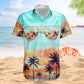 Tropical Beach Print Family Trip Vacation - Personalized Hawaiian Shirt