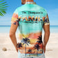 Tropical Beach Print Family Trip Vacation - Personalized Hawaiian Shirt