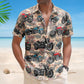 Vintage Bike Aloha Shirt with Custom Photo – Biker Gift for Men, Husband Hawaiian Shirt
