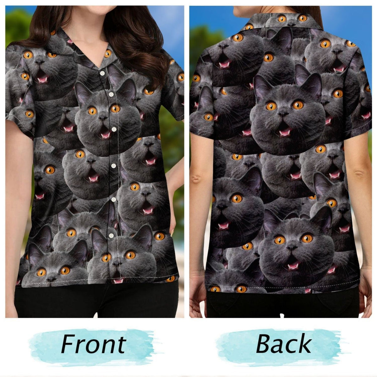 Custom Aloha Shirt – Custom Photo Funny Family Pet Face Pattern - Personalized Hawaiian Shirt