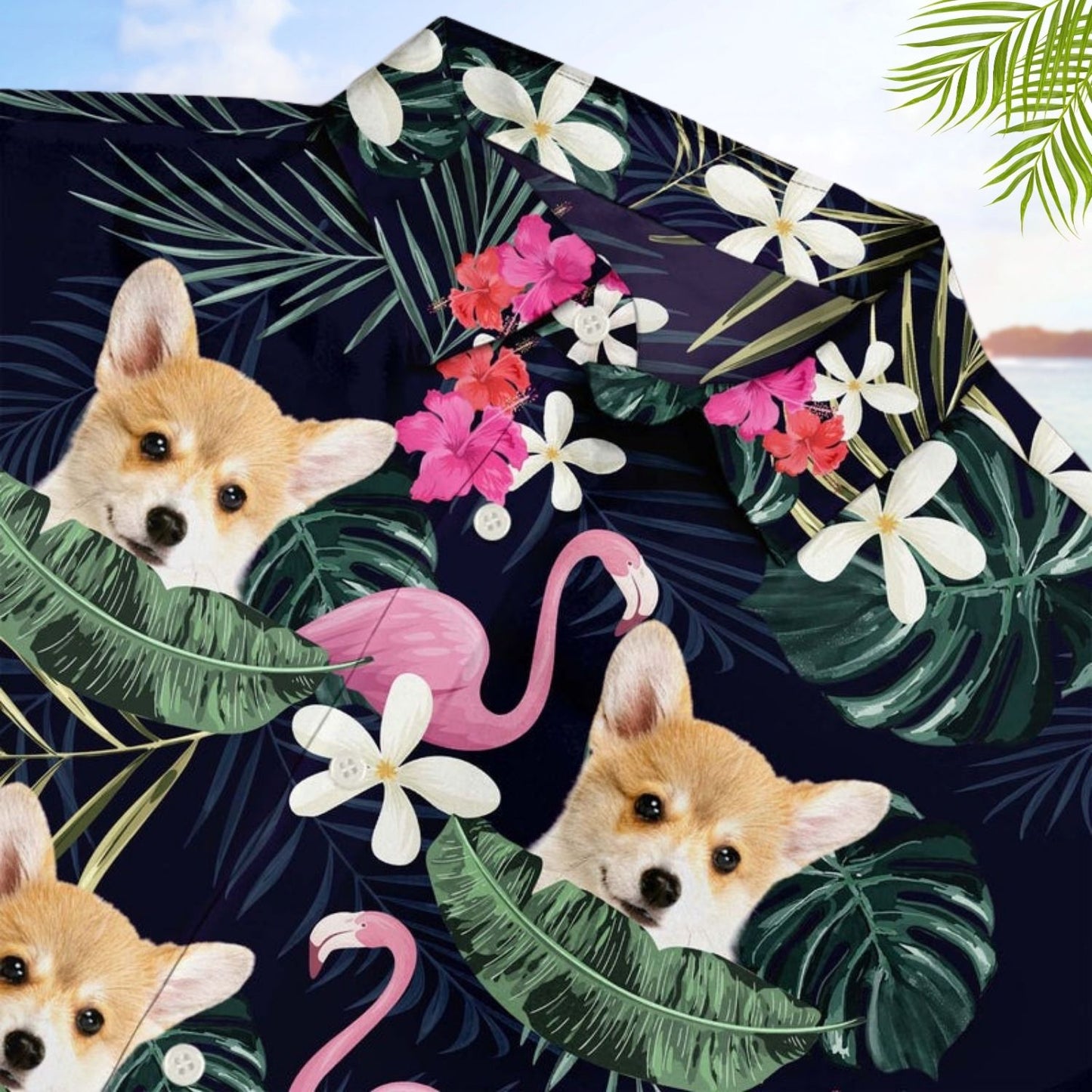 Tropical Beach Style Custom Photo Funny Family Pet - Gift For Men, Dog And Cat Lovers - Personalized Custom Hawaiian Shirt