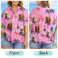 Tropical Beach Style Vacation Shirt – Custom Photo Pets Kids And More Tropical Flamingo - Personalized Hawaiian Shirt