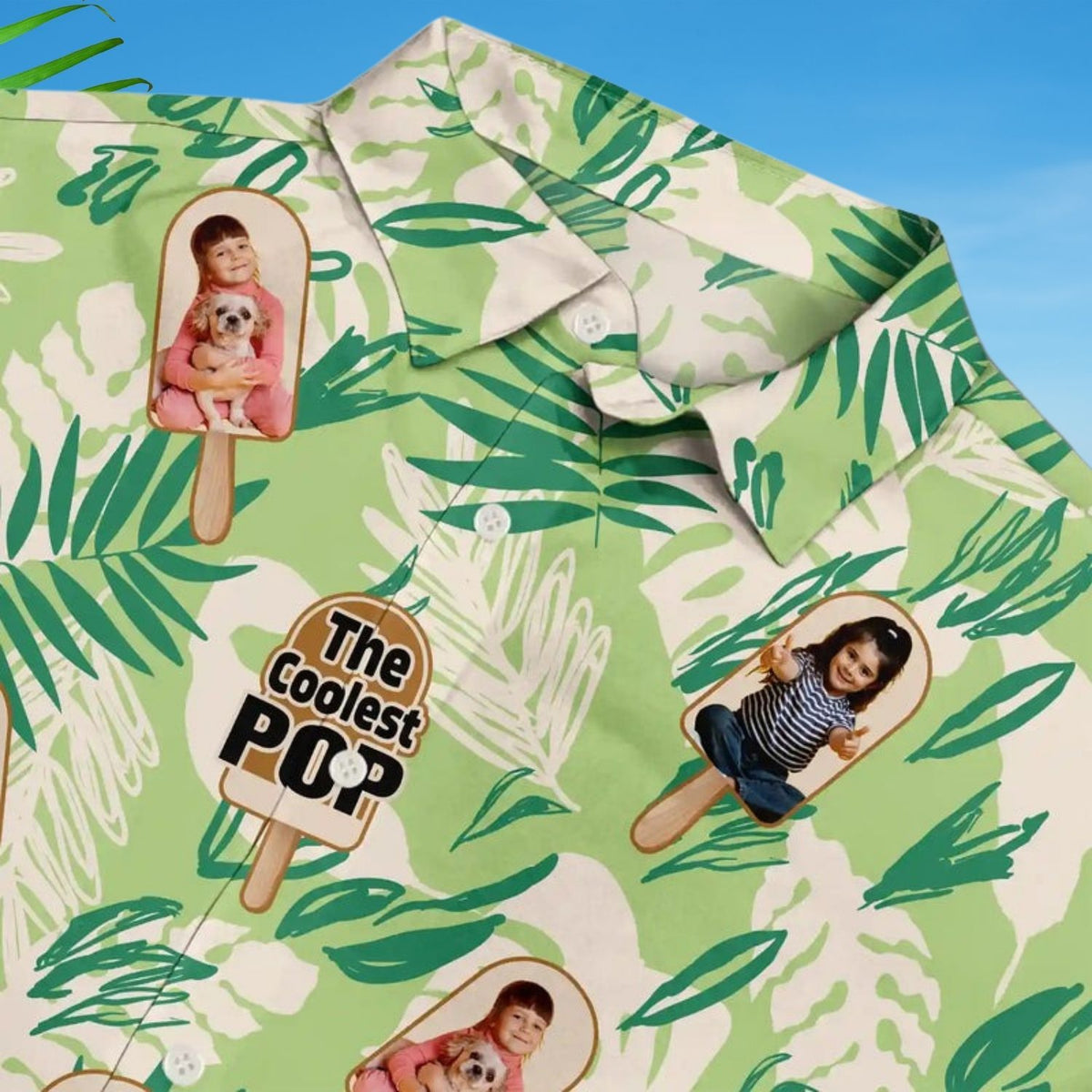 Tropical Beach Style Shirt – Custom Photo The Coolest Pop - Personalized Hawaiian Shirt