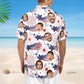 Family Cute Face - Personalized Photo Hawaiian Shirt - 4th of July Independence Day Tee