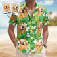 Happy St Patrick’s Day with Pet Photo - Custom Personalized Hawaiian Shirt