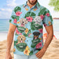 Dog Dad Cat Dad Pet Lovers Tropical Summer - Custom Personalized Hawaiian Shirt