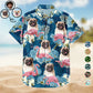 Custom Photo Funny Family Pet Face Flamingo Gift for Men, Dog & Cat Lovers – Personalized Hawaiian Shirt