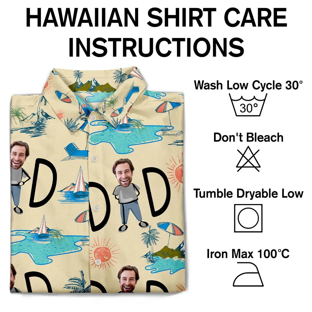 Custom Photo Dad Stance – Personalized Hawaiian Shirt