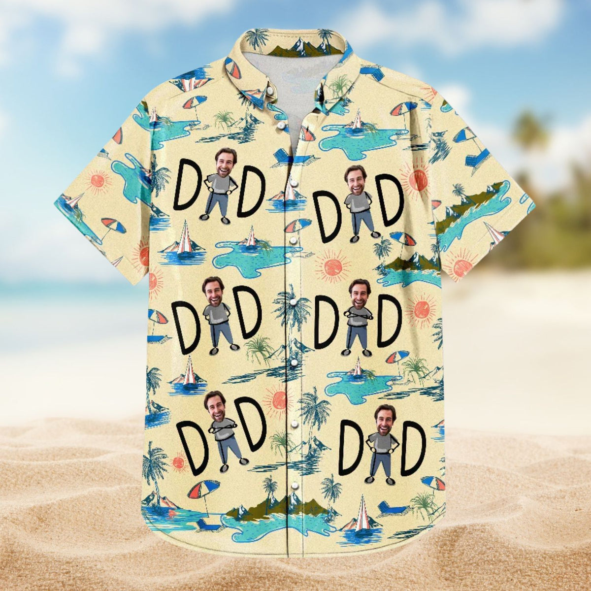 Custom Photo Dad Stance – Personalized Hawaiian Shirt