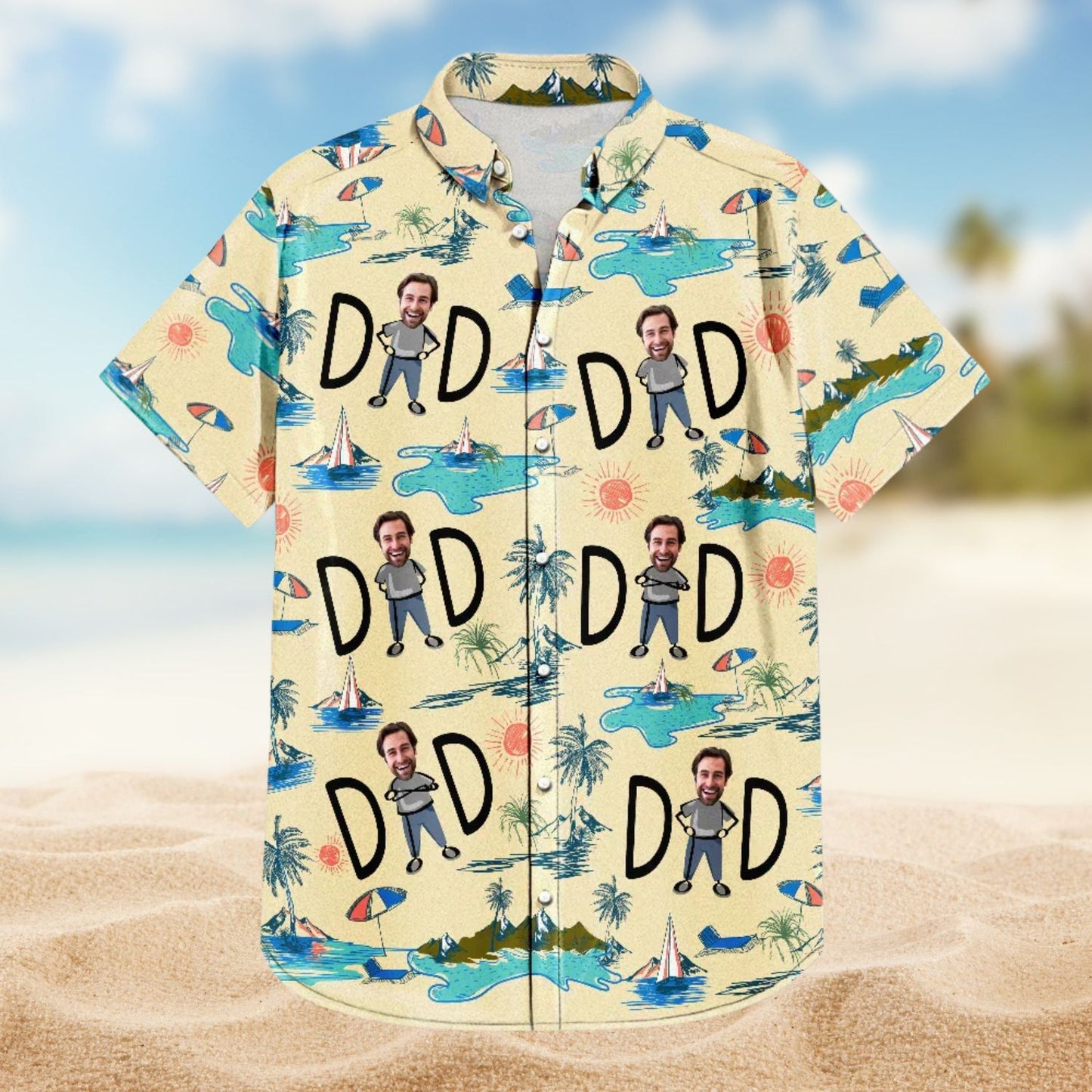 Custom Photo Dad Stance – Personalized Hawaiian Shirt