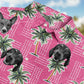 Custom Photo Pets, Kids & More Vintage Palm Trees – Personalized Hawaiian Shirt