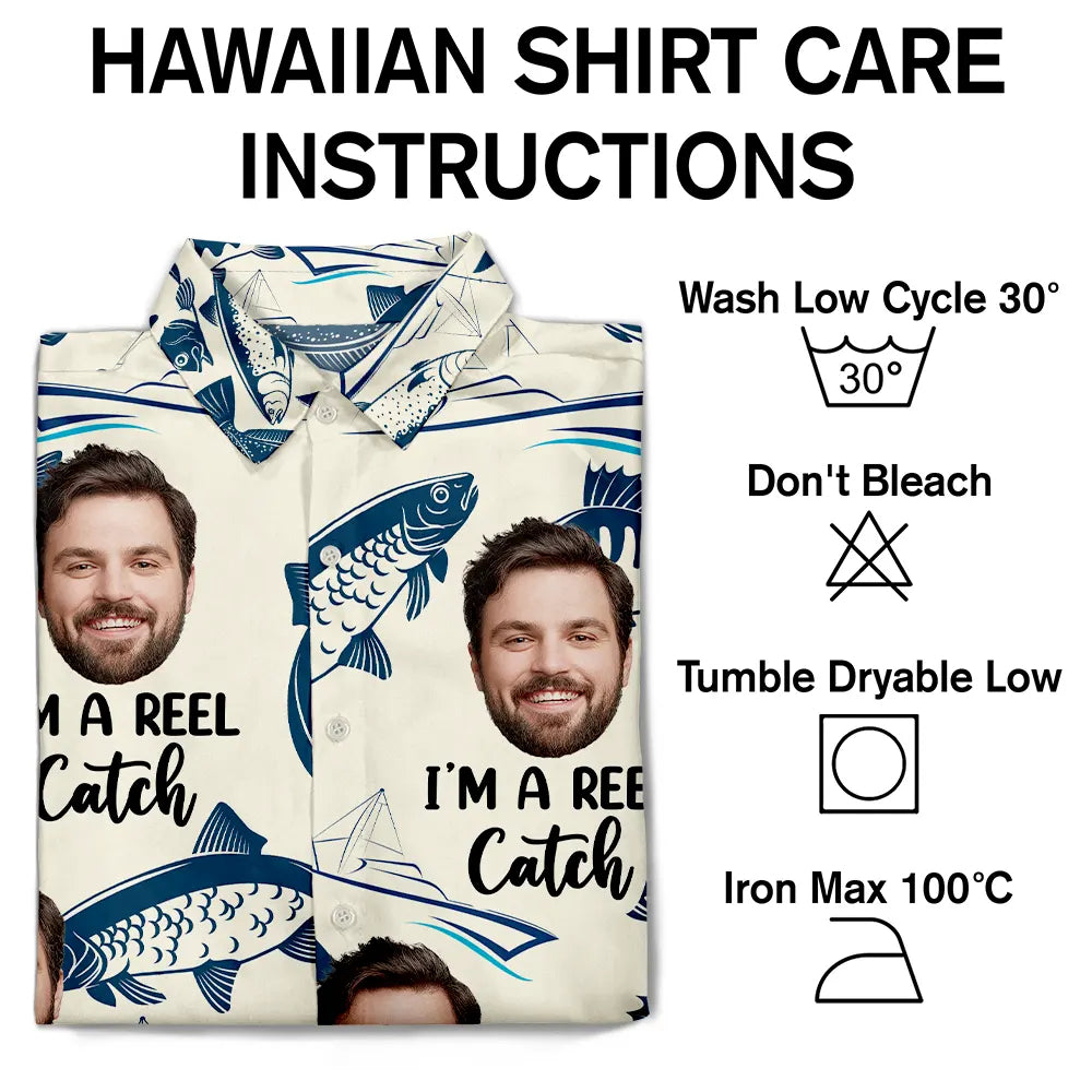 Custom Photo I’m a Reel Catch – Personalized Hawaiian Shirt