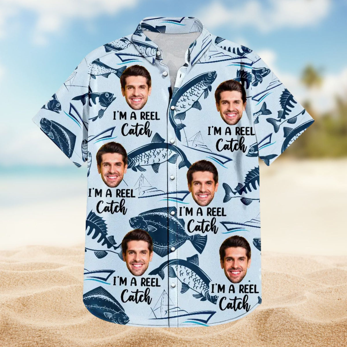 Custom Photo I’m a Reel Catch – Personalized Hawaiian Shirt