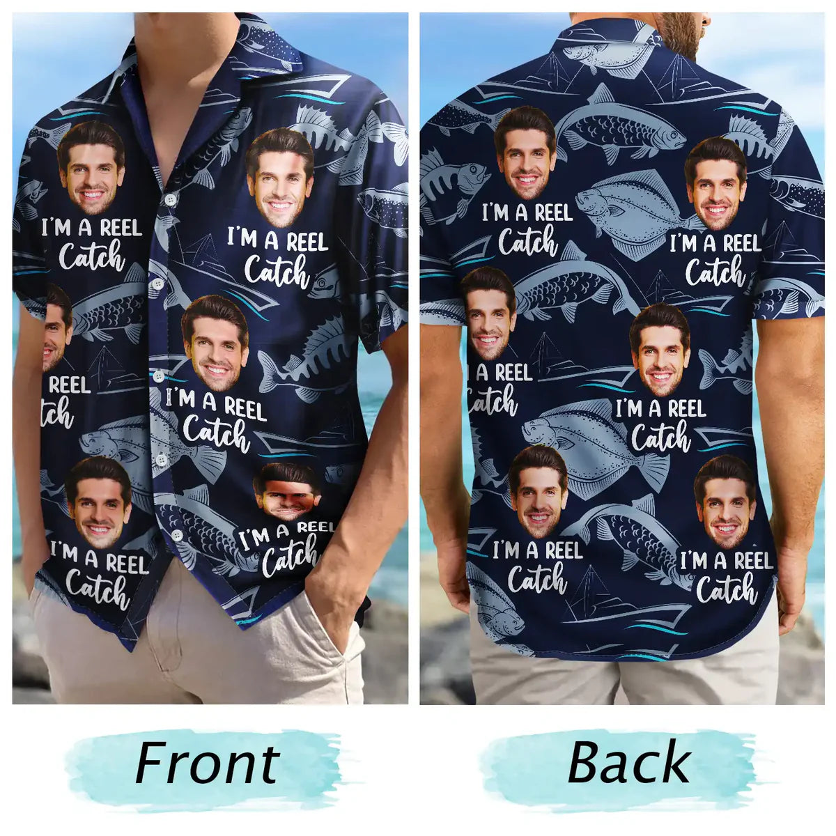 Custom Photo I’m a Reel Catch – Personalized Hawaiian Shirt