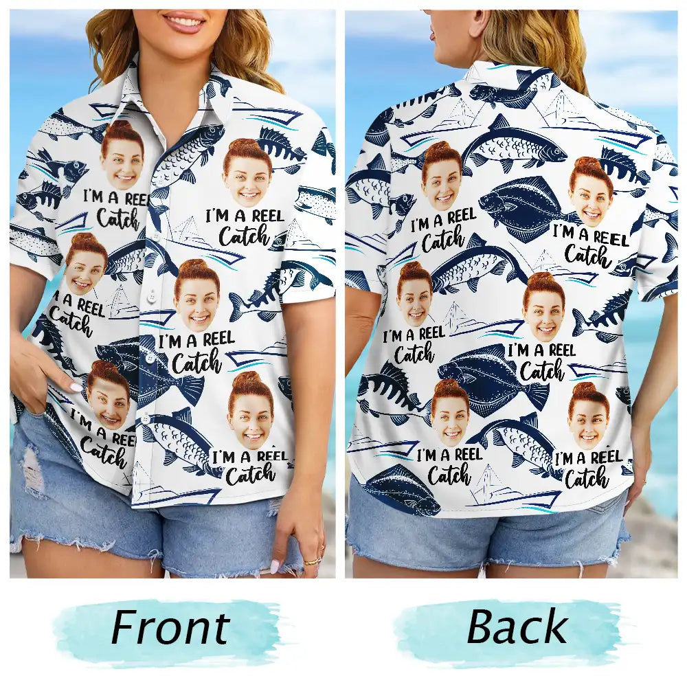 Custom Photo I’m a Reel Catch – Personalized Hawaiian Shirt