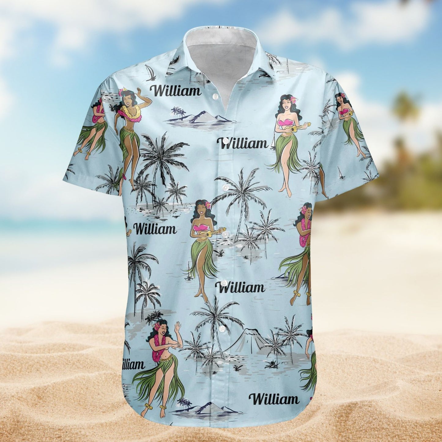 Hula Dance Vintage Beach Pattern Aloha – Custom Hawaiian Shirts