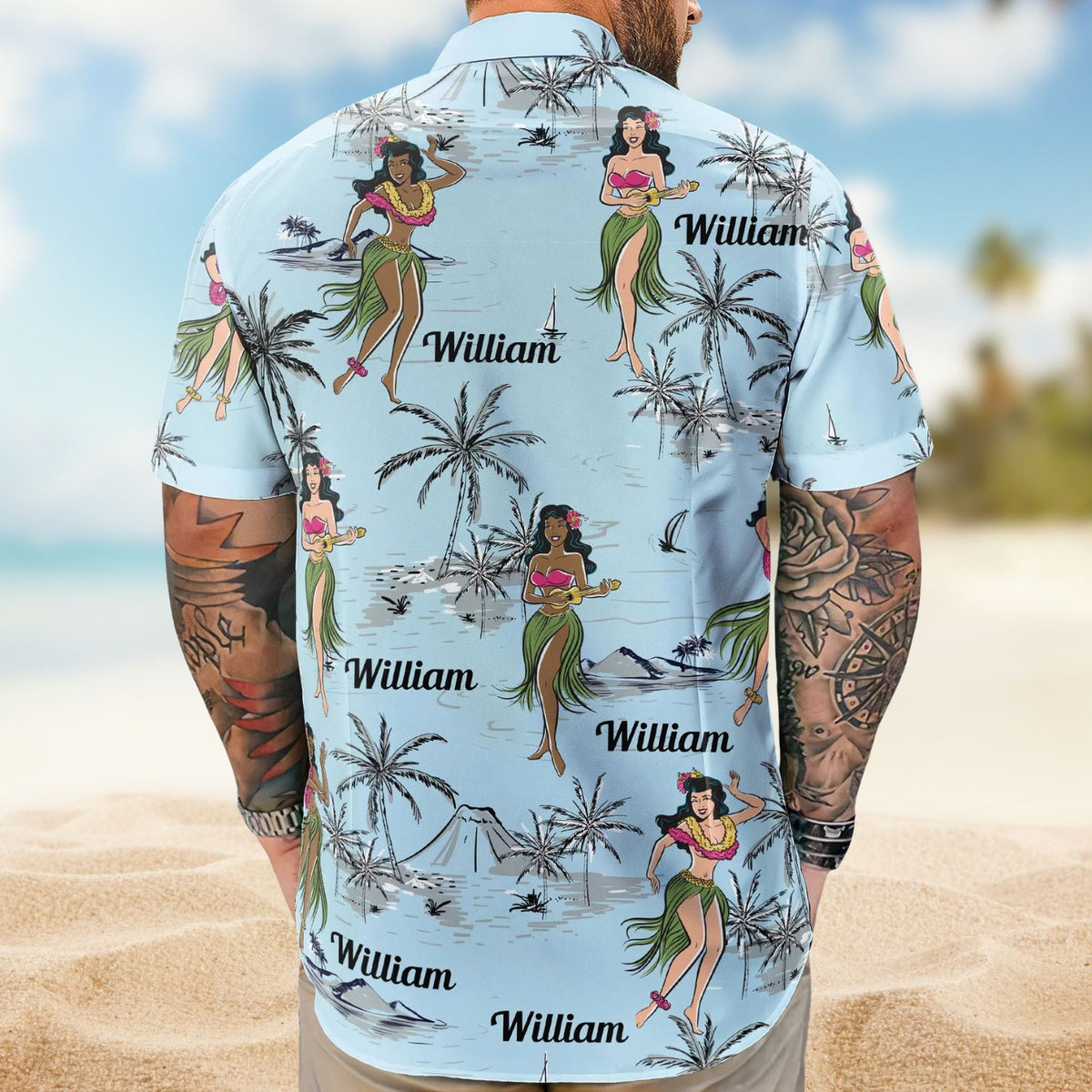 Hula Dance Vintage Beach Pattern Aloha – Custom Hawaiian Shirts