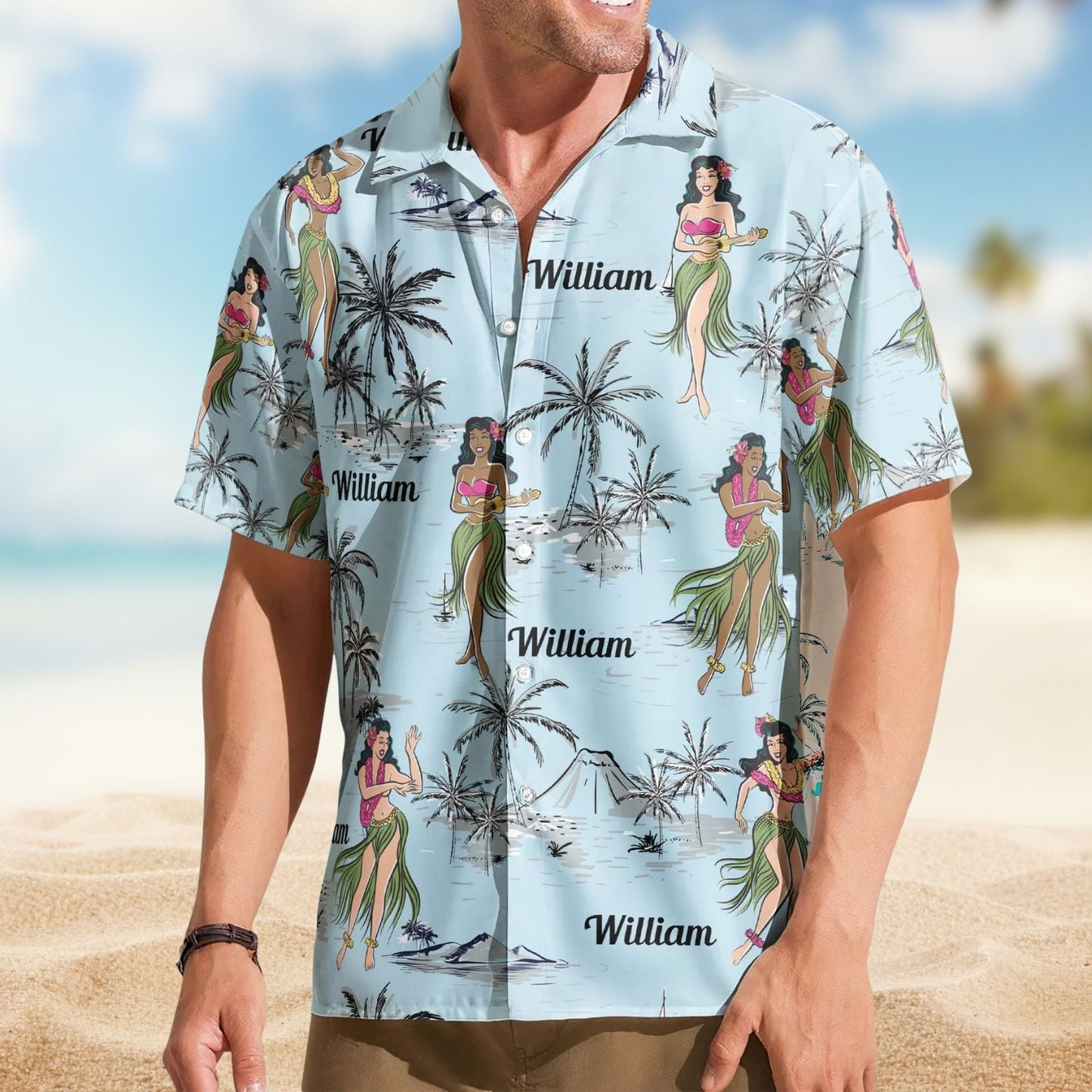 Hula Dance Vintage Beach Pattern Aloha – Custom Hawaiian Shirts